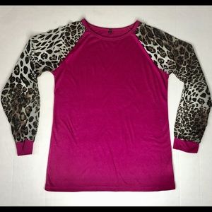 New Pink long sleeve top size Medium